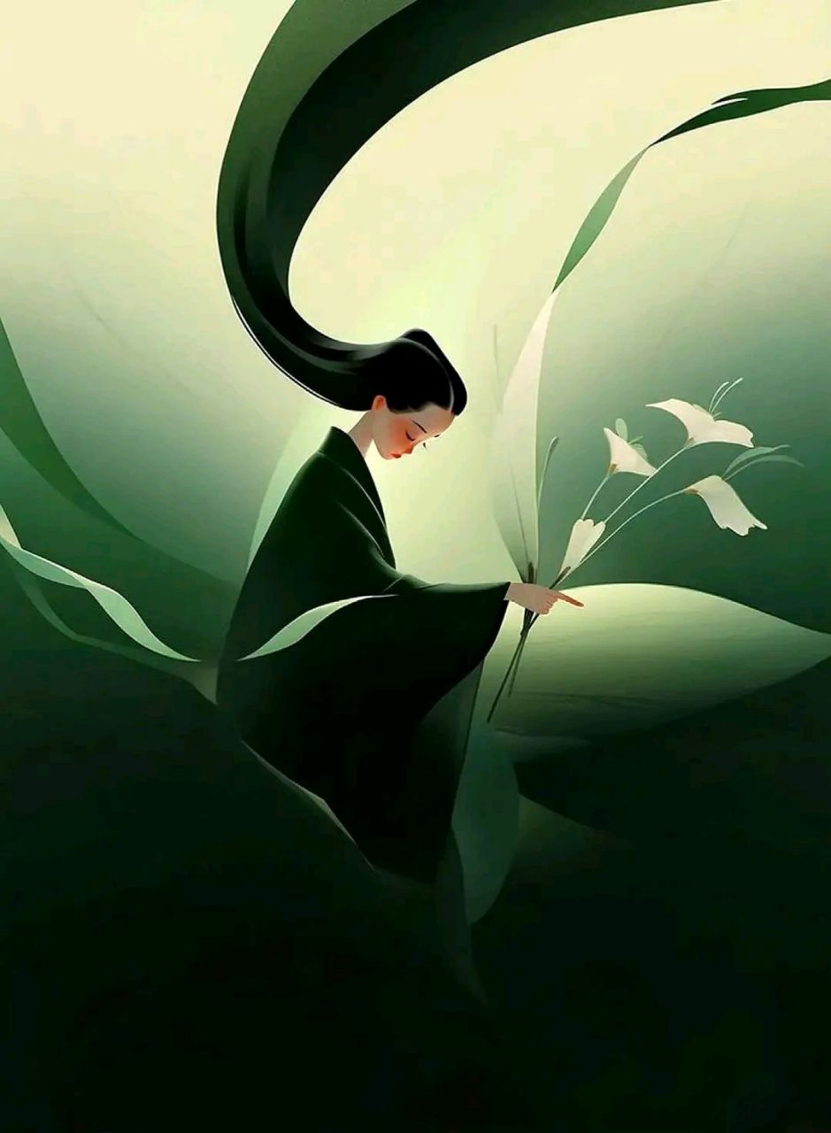 国韵青衣 #绘画欣赏