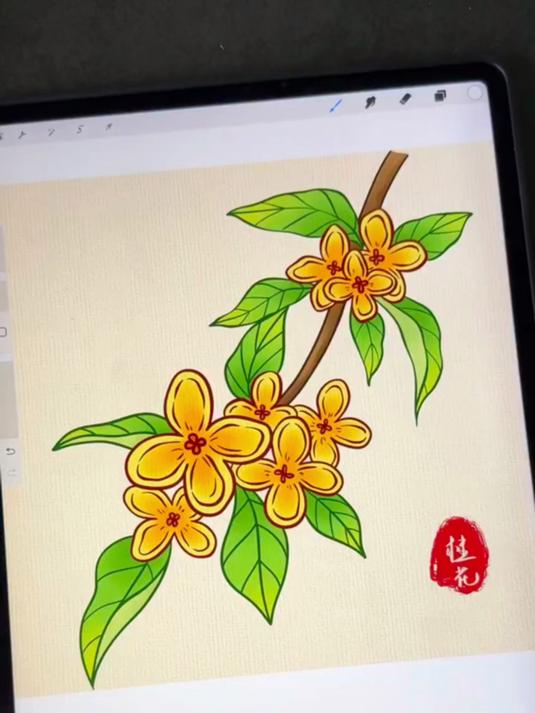 桂花怎么画呢