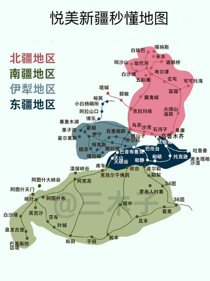 新疆旅游新疆地图