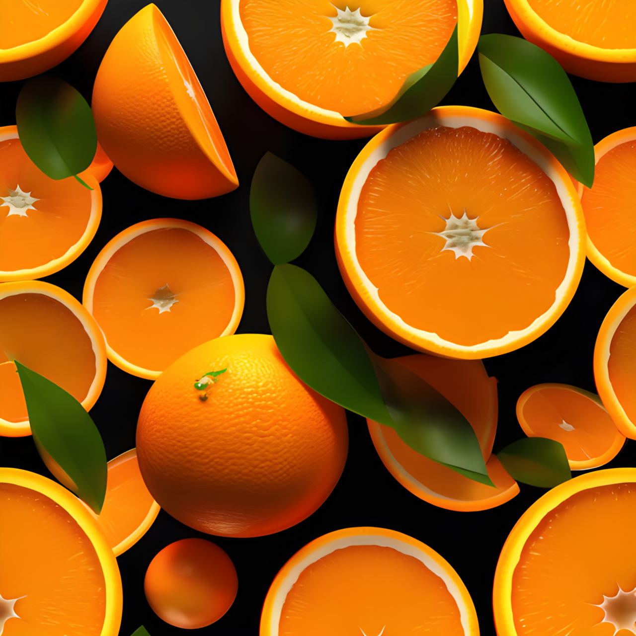 「今日你说我画9015」 ai画橘子92 关键词:橘子 切半 汁水飞溅