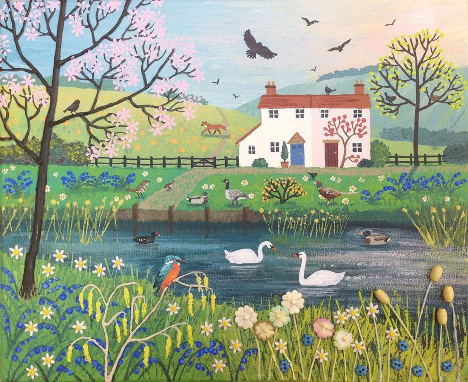 令人向往的田园生活,来自于插画师 jo grundy 绘画作品 676767!