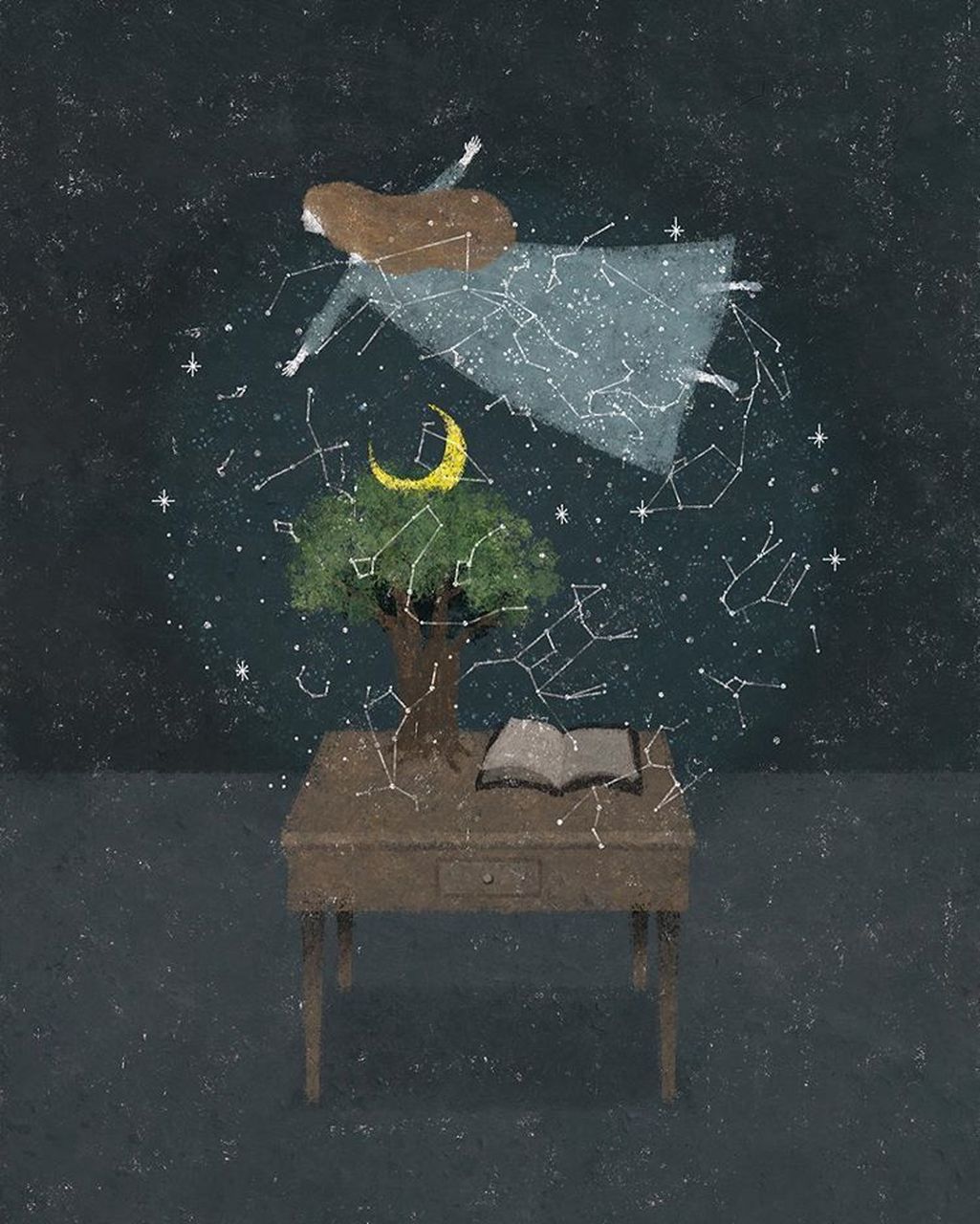 无彩色系配色插画作品 by akira kusaka ​​​ #绘画欣赏