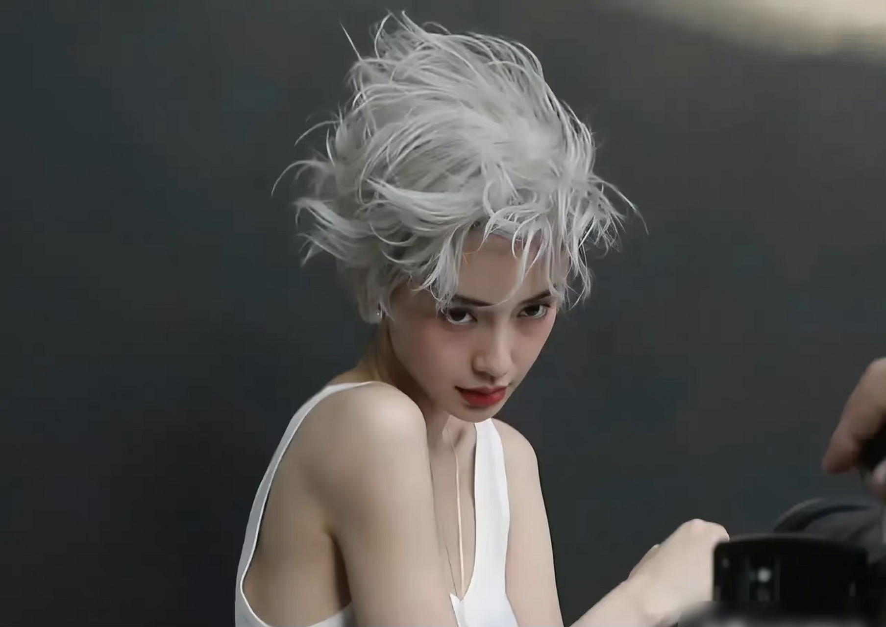 angelababy银色短发太酷了 67