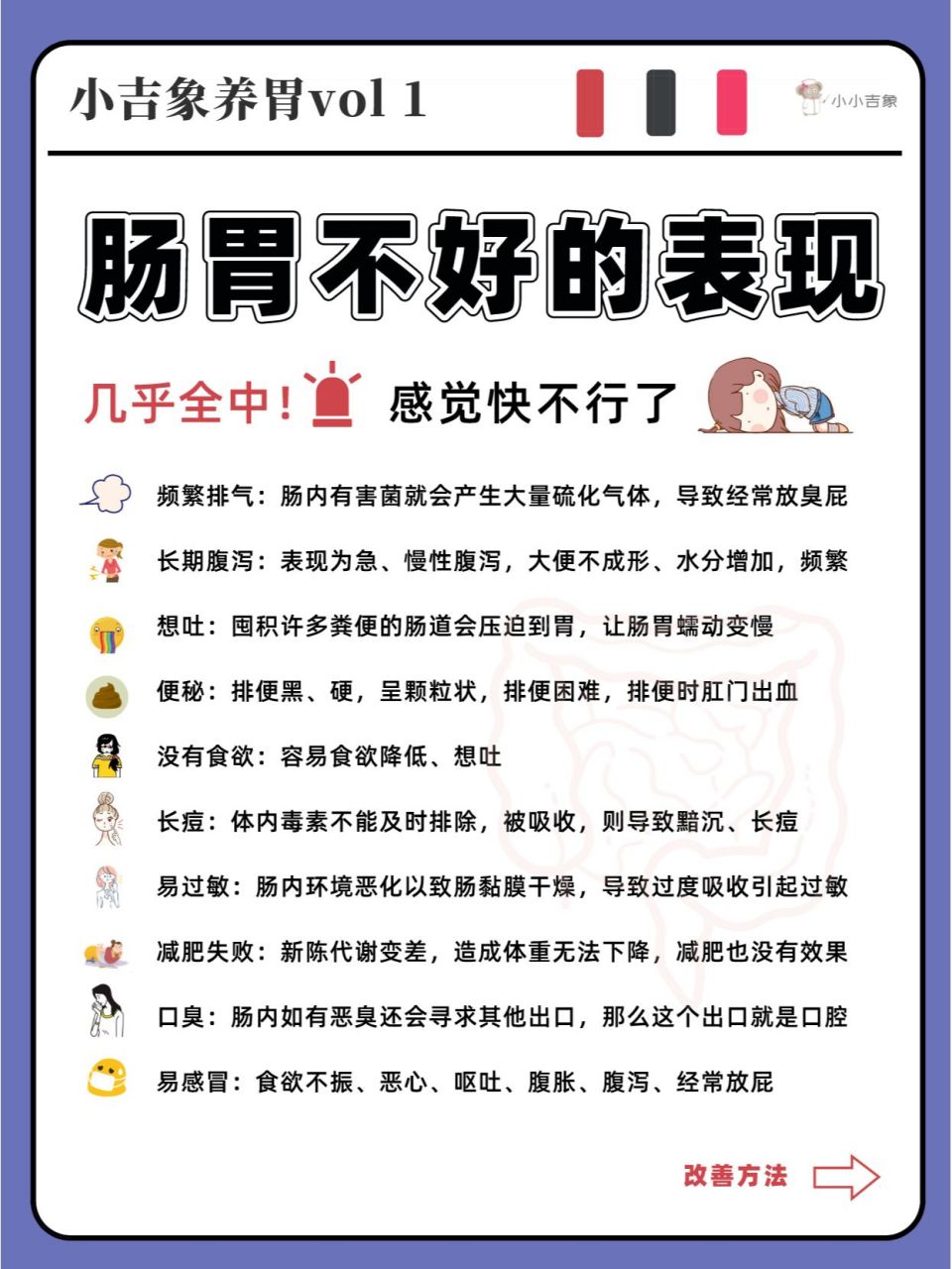 肠胃不好的表现,来看看自己的吧