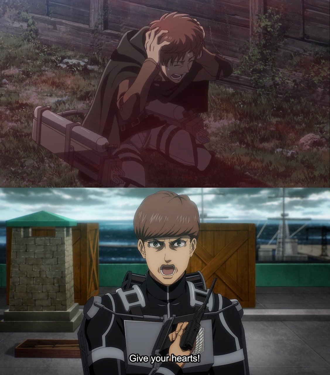 进击的巨人# 第三季的弗洛克vs第四季的弗洛克,他才是继承团长毅志的