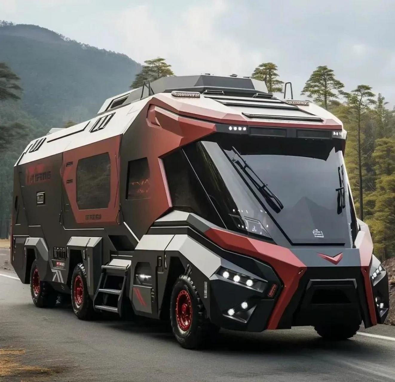 这样的房车安全感应该挺高的吧?这造型狮子老虎见了都得躲远远的!