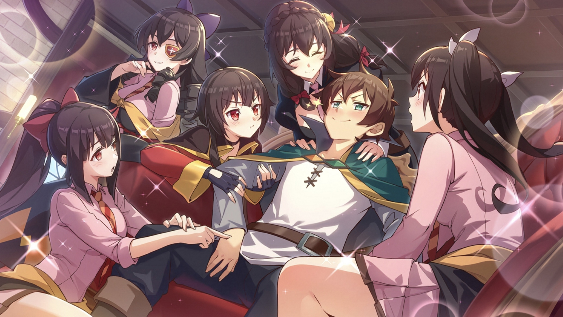 佐藤和真升仙图[三哈],这样一个群后宫已经可以单刷魔王 毁灭世界了