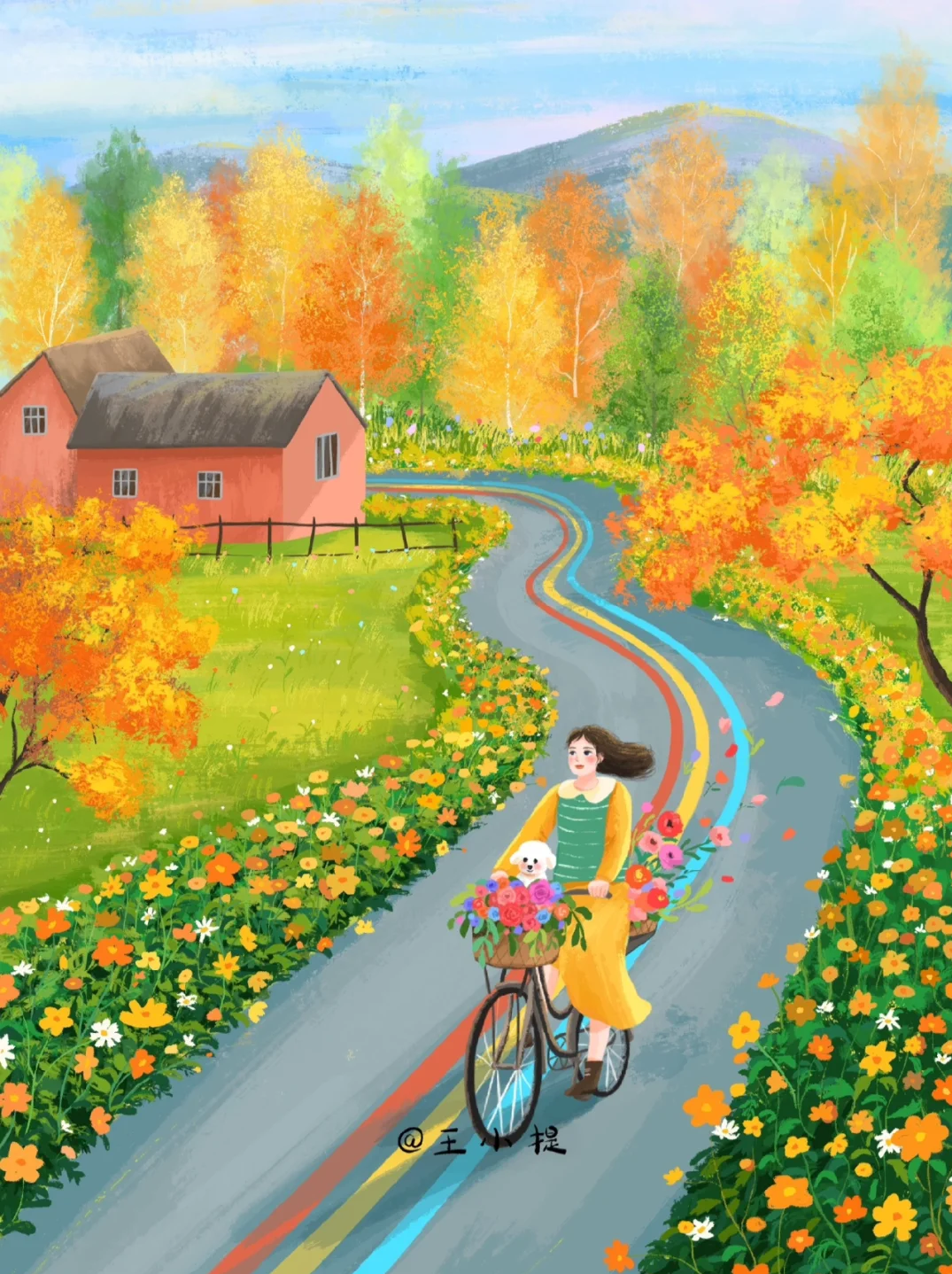插画欣赏 越长大越向往的田园生活