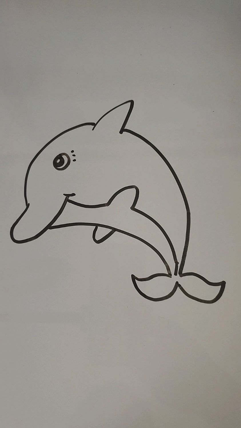 简笔画教程——跳出水面的海豚
