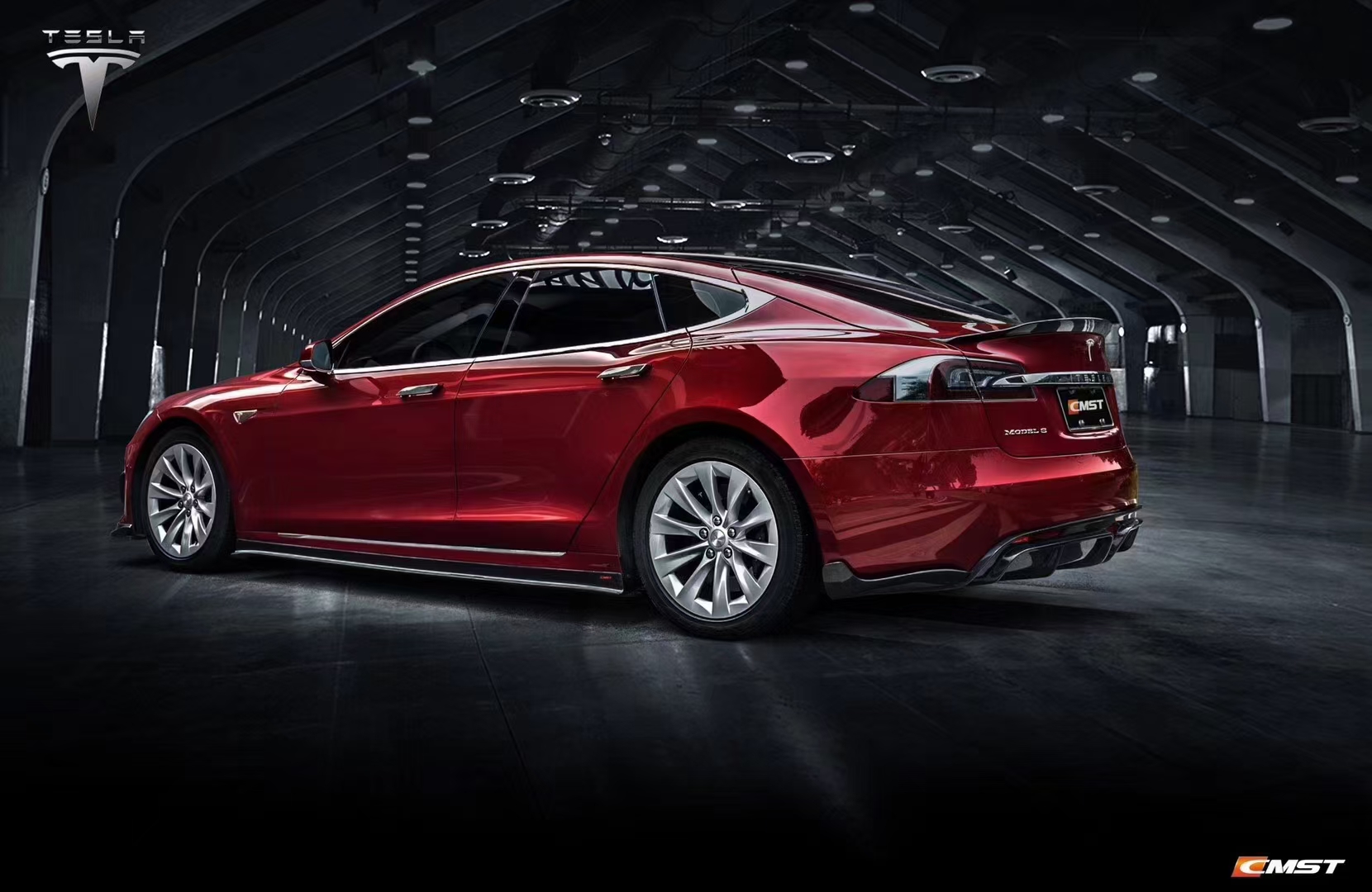 特斯拉models改装碳纤维小包围