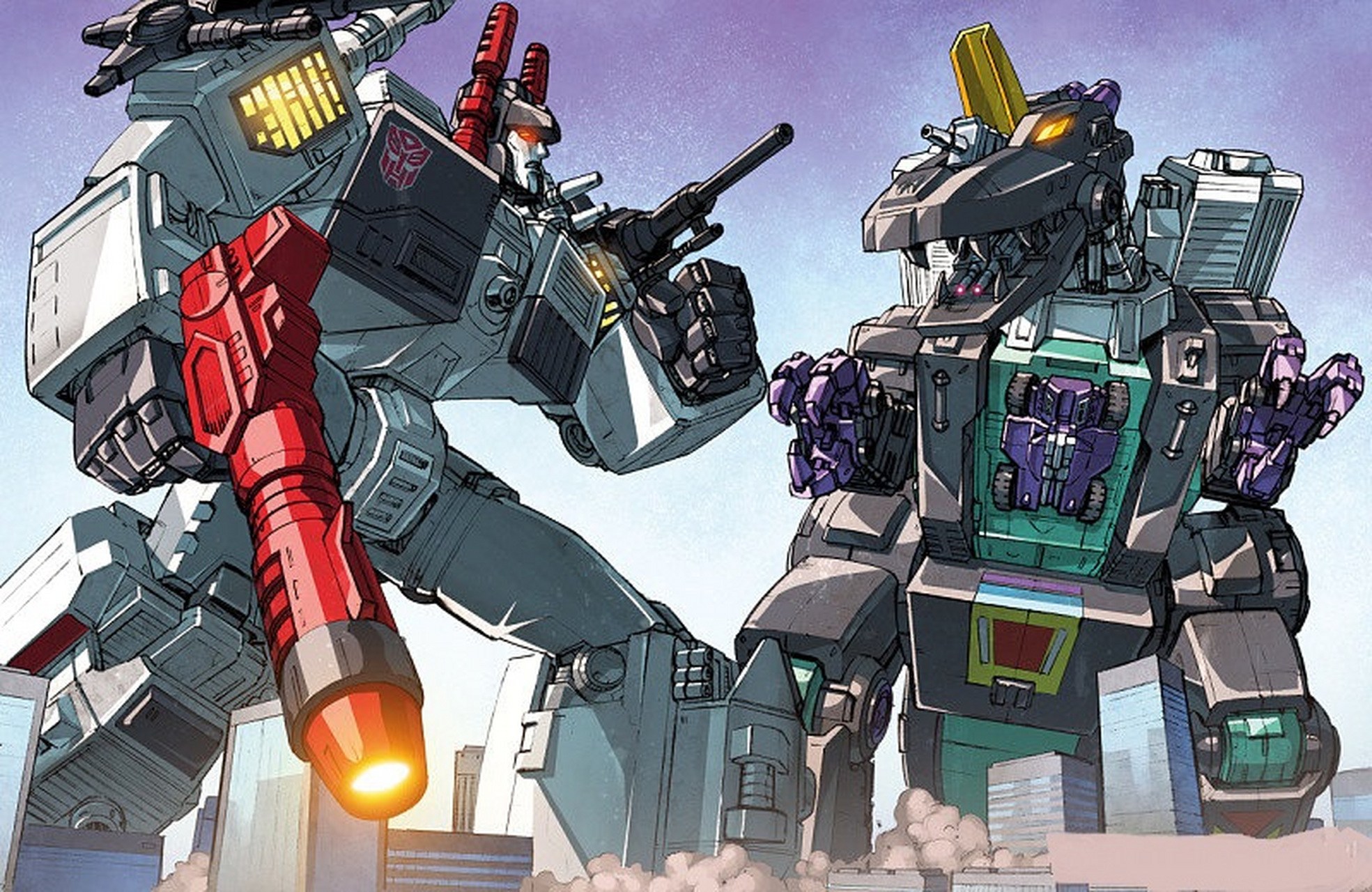 变形金刚 泰坦金刚 猛大帅插画,汽车人最后的防线.