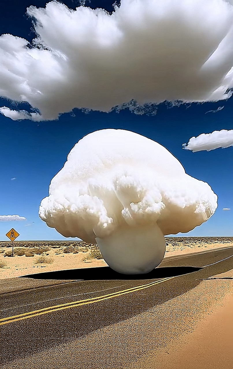 网友:竟然发现一团云掉到地上了,长这么大,还是第一次遇到,这是什么