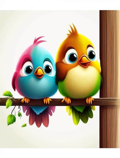 一对可爱的小鸟头像壁纸背景图多张精选