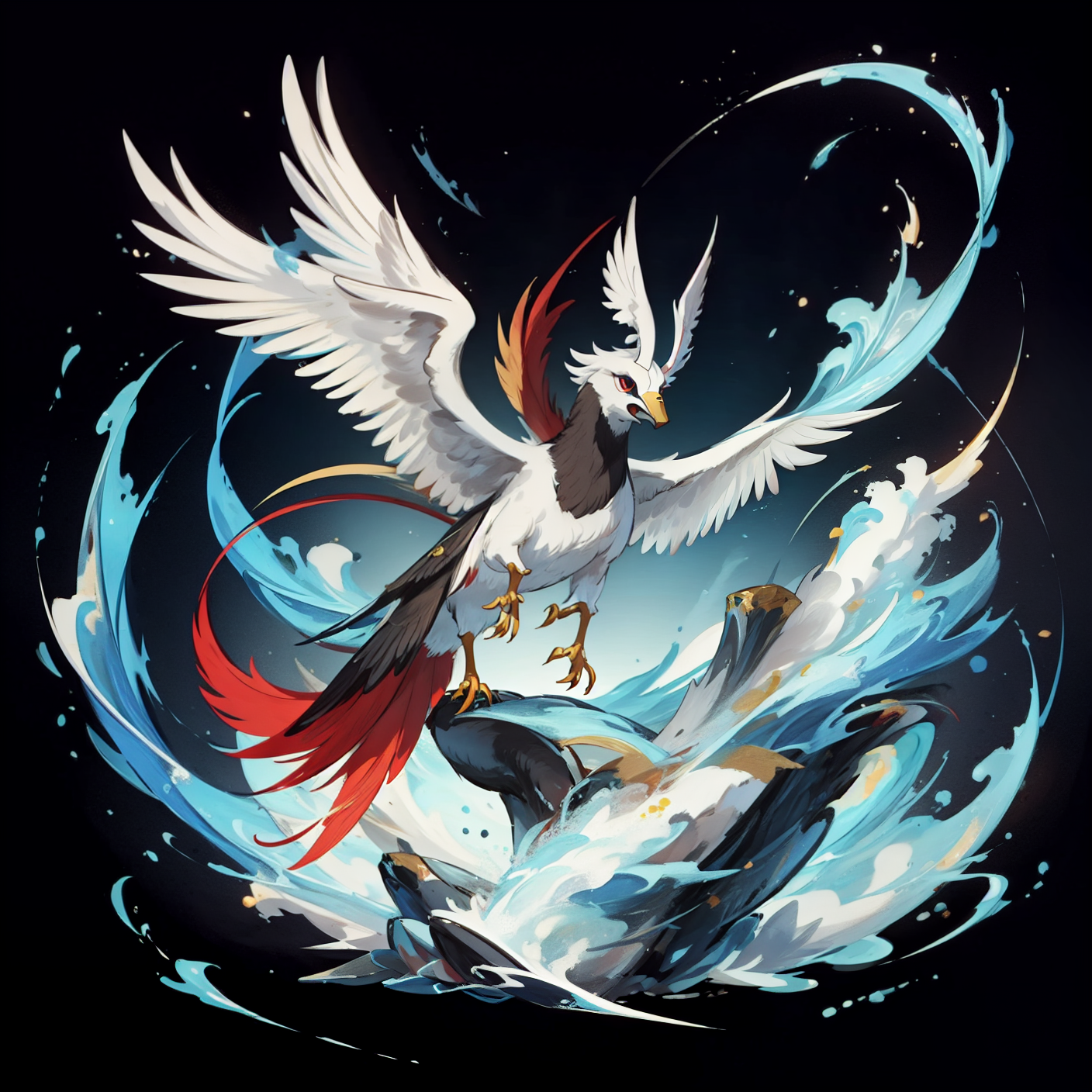 山海经传说之ai神兽玄鸟