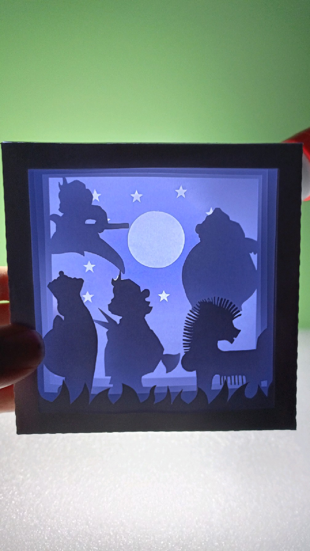 唐僧师徒取经之路多层纸雕摆件