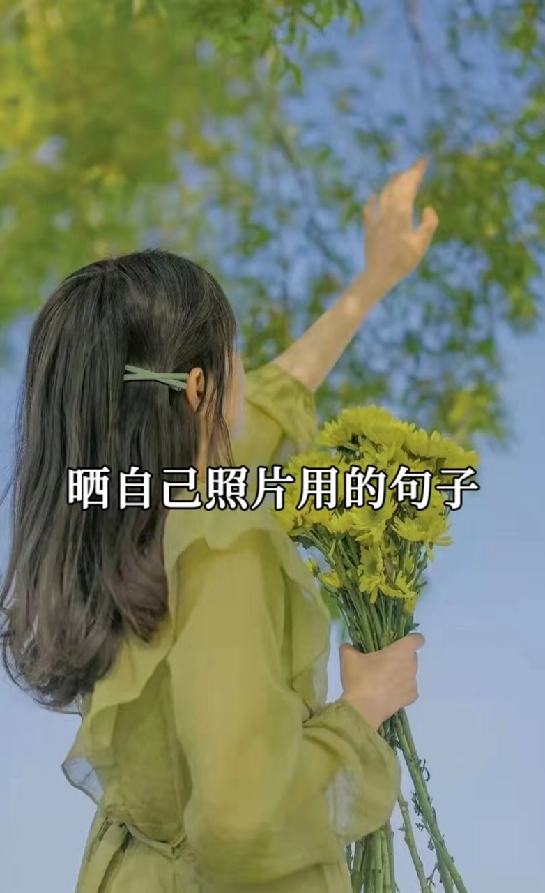 晒自己照片用的句子