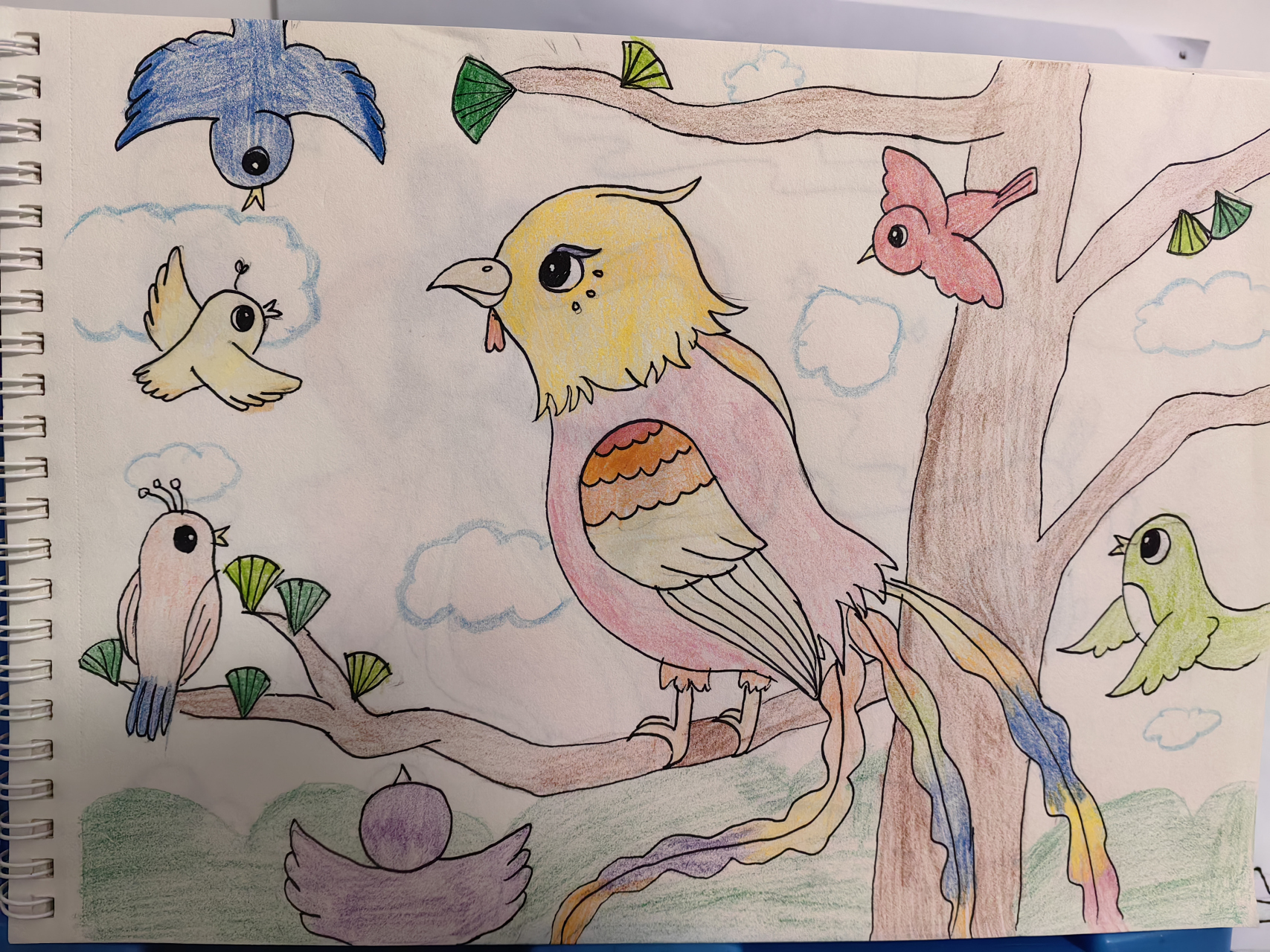 小学生画画美术彩铅