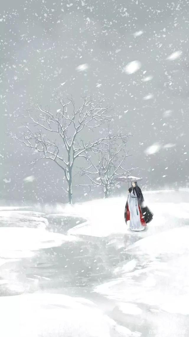 古风雪景动漫图片