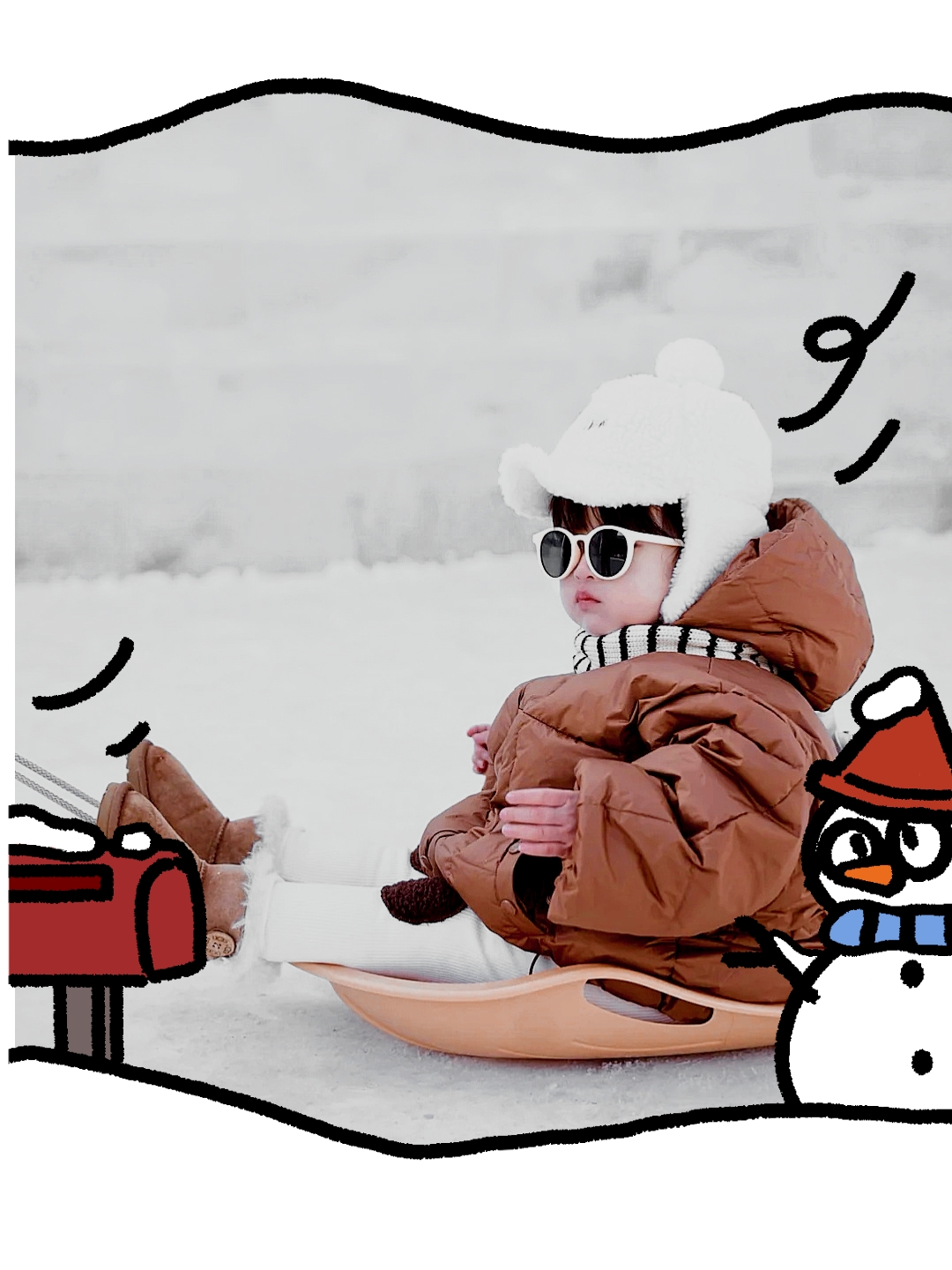 哈哈你瞧我就像那雪地里的勇士撸个糖葫芦夹着雪橇迎着风雪