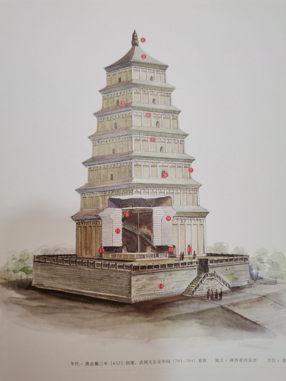 —唐代砖造方形阁楼式塔 它距今已有1371年,穿越千年