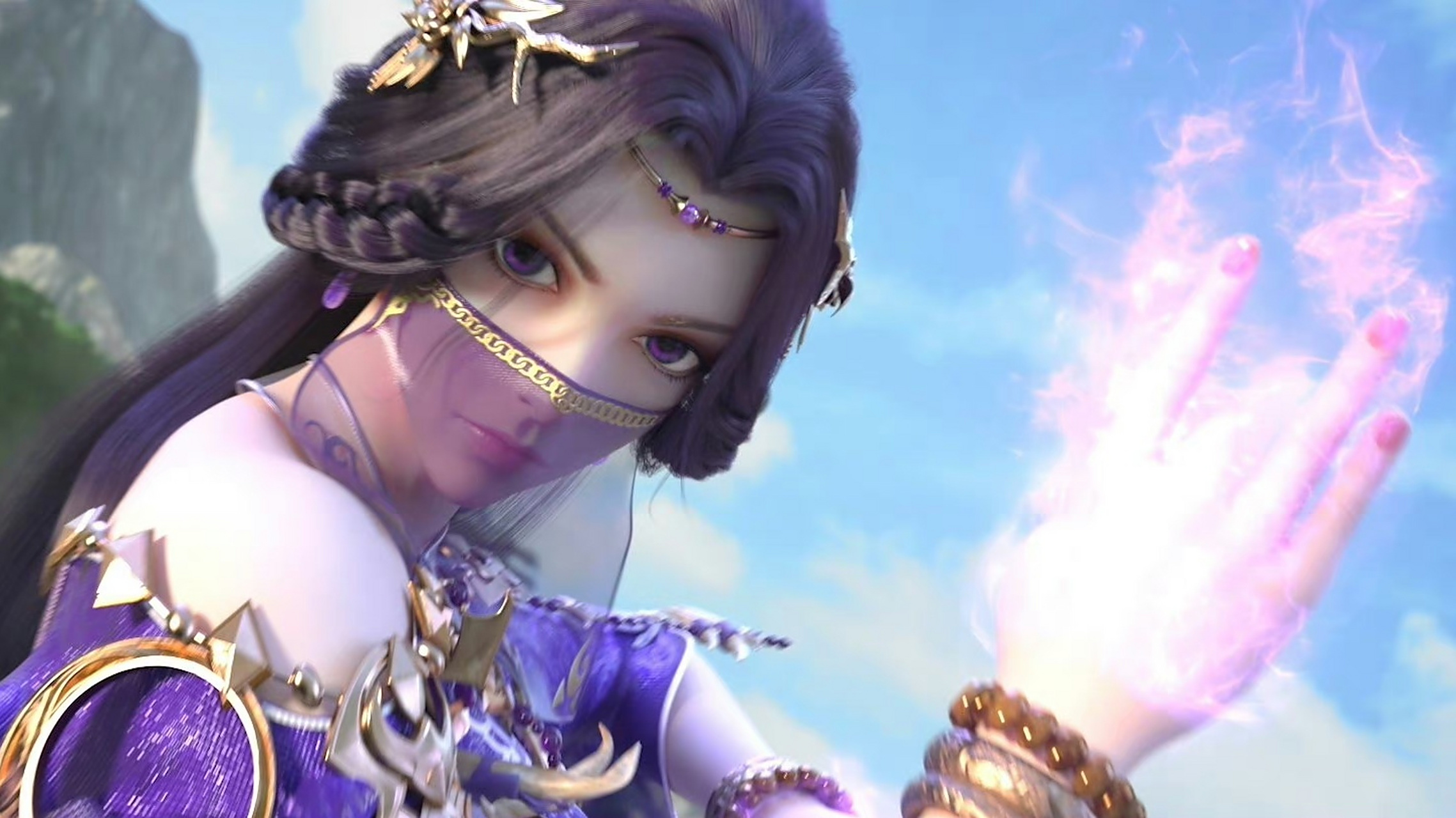 完美世界# 荒天帝的女人云曦,大号紫色凶兽来袭,谁能抵挡的住呢?