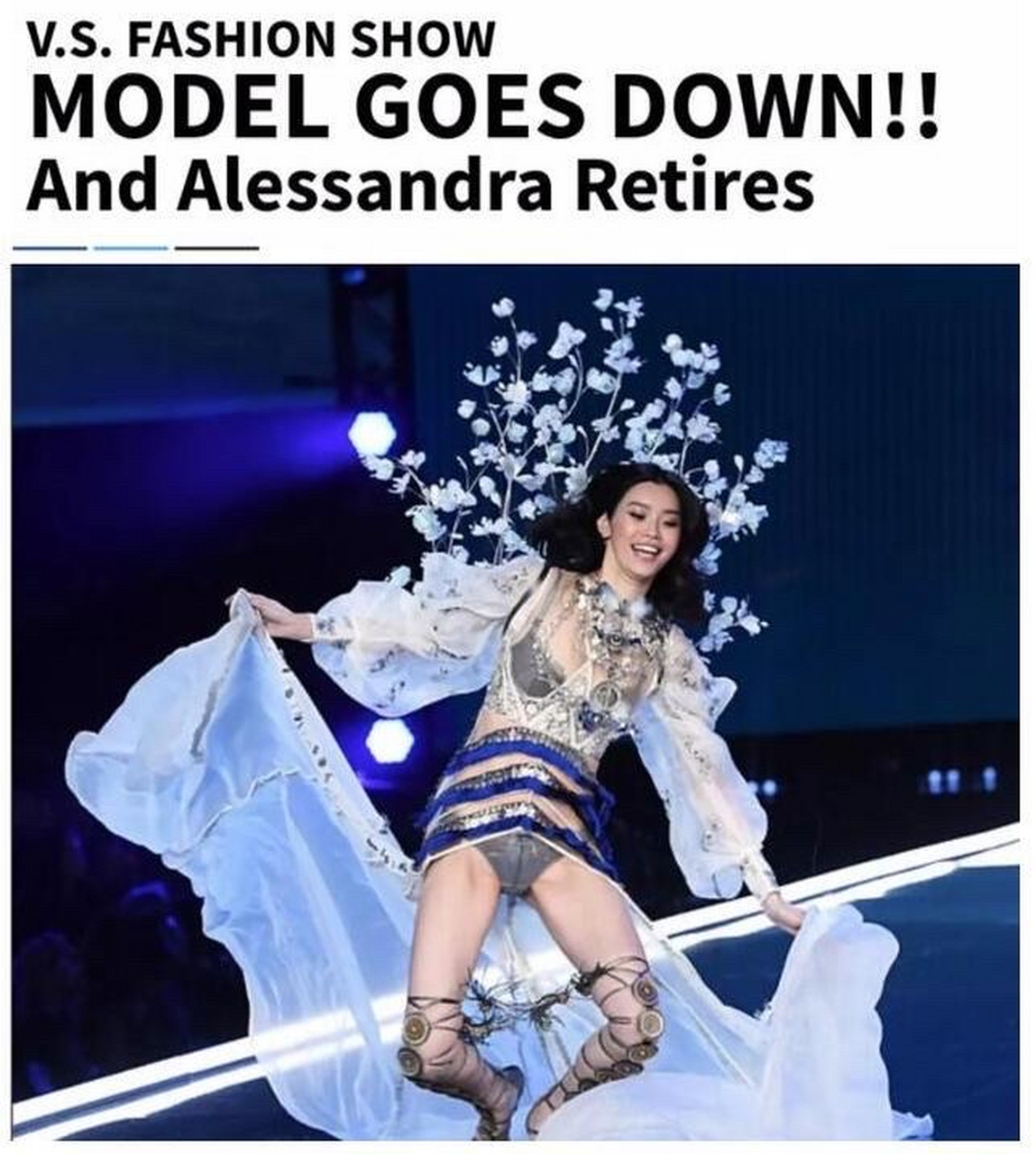 奚梦瑶有什么出圈的作品吗?对她的记忆点最深刻的就是维秘走秀摔跤了!