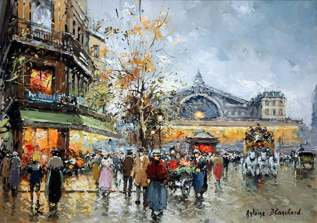 美丽的巴黎街景油画作品欣赏