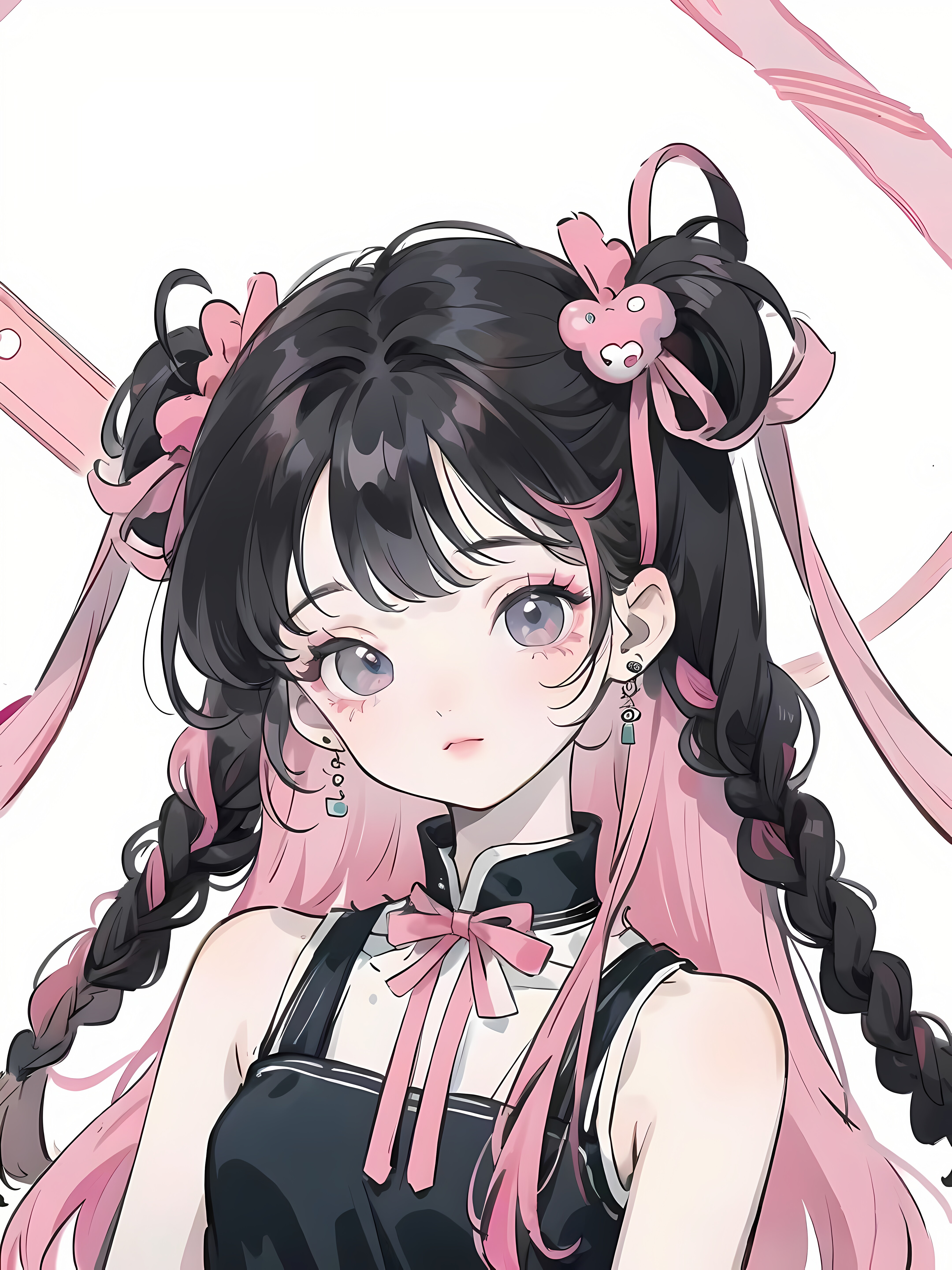 黑粉系 | 甜酷女孩头像 .@梨小月同学的动态