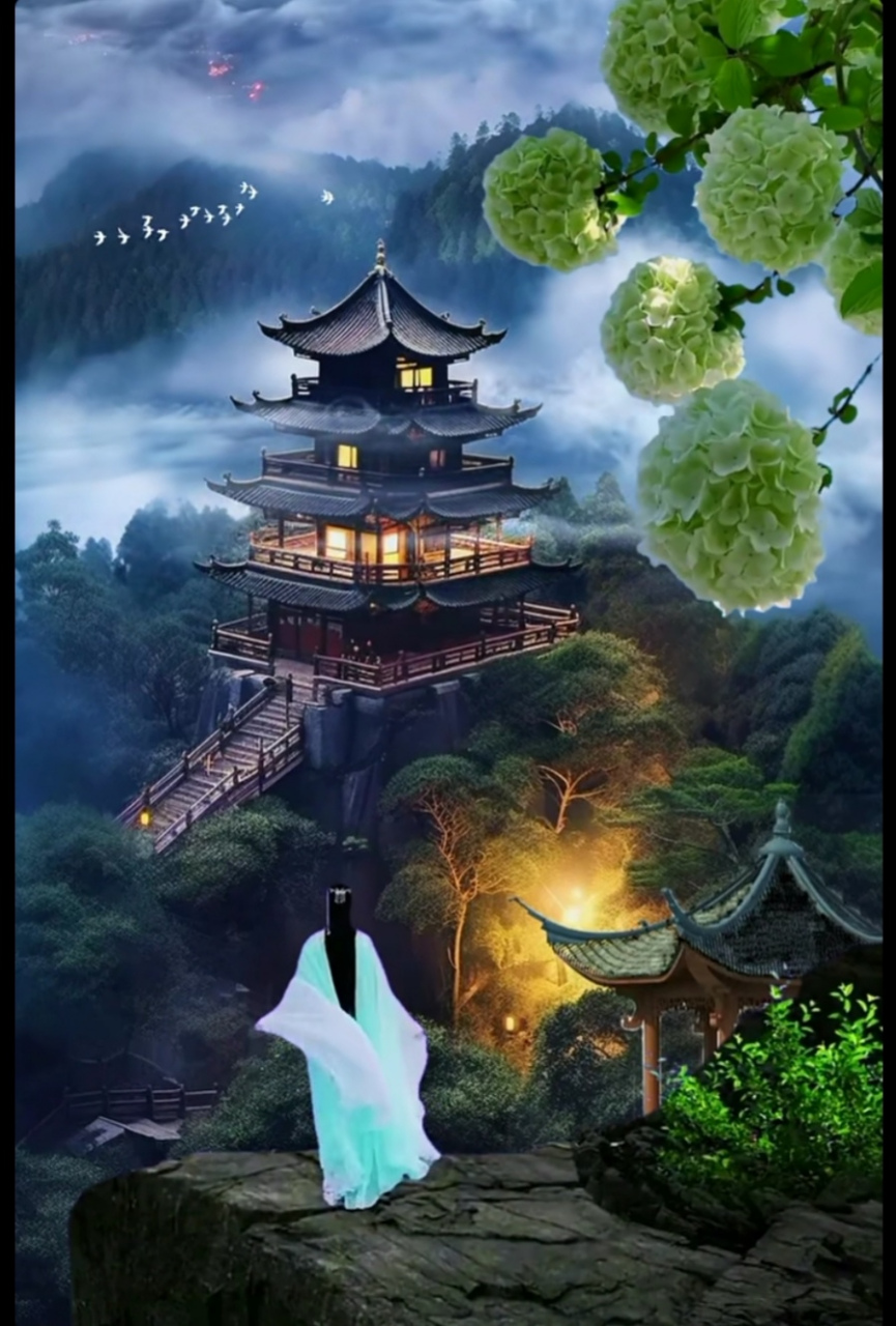 夜月一帘幽梦,春风十里柔情.