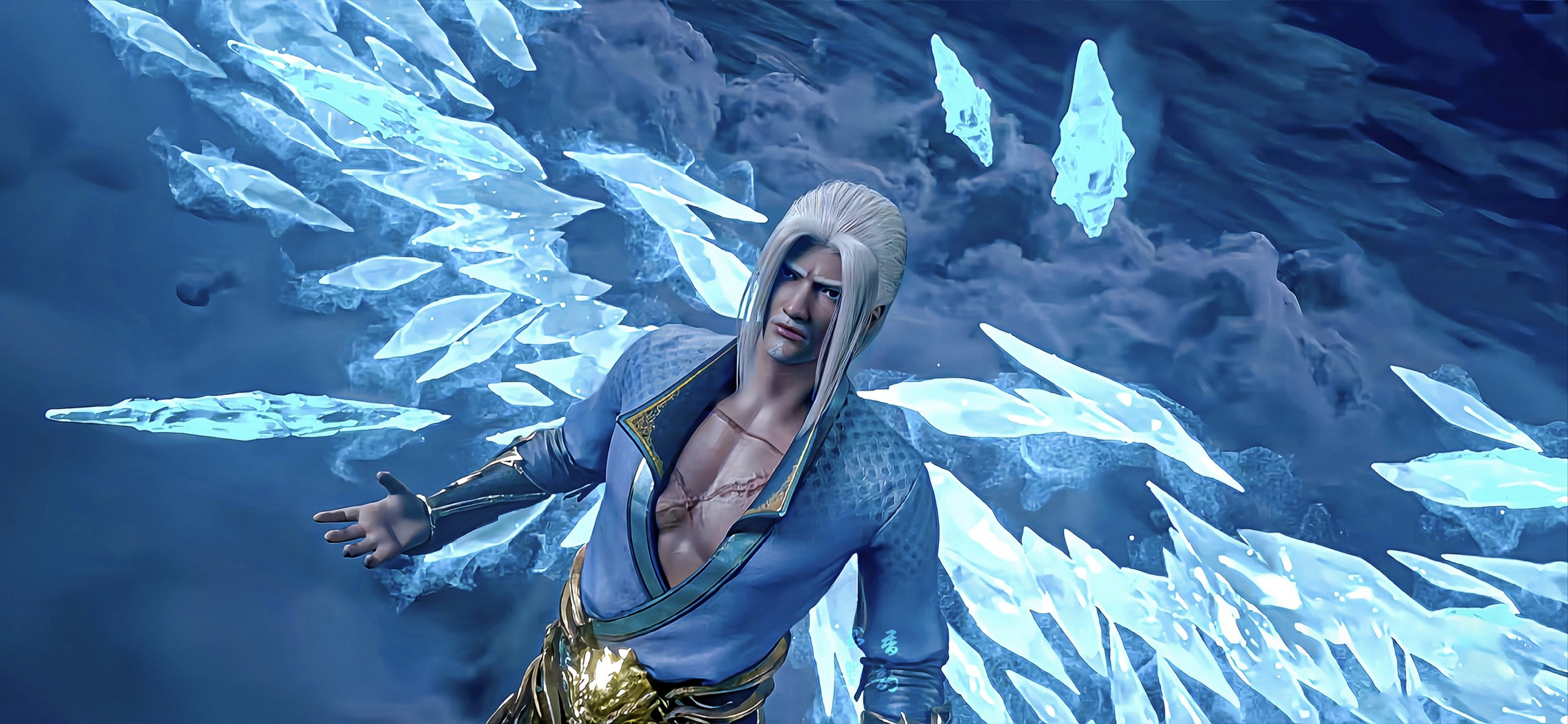 海波东可以说是斗破苍穹中最耗费经费的一个人物了,一手玄冰龙翔酷炸