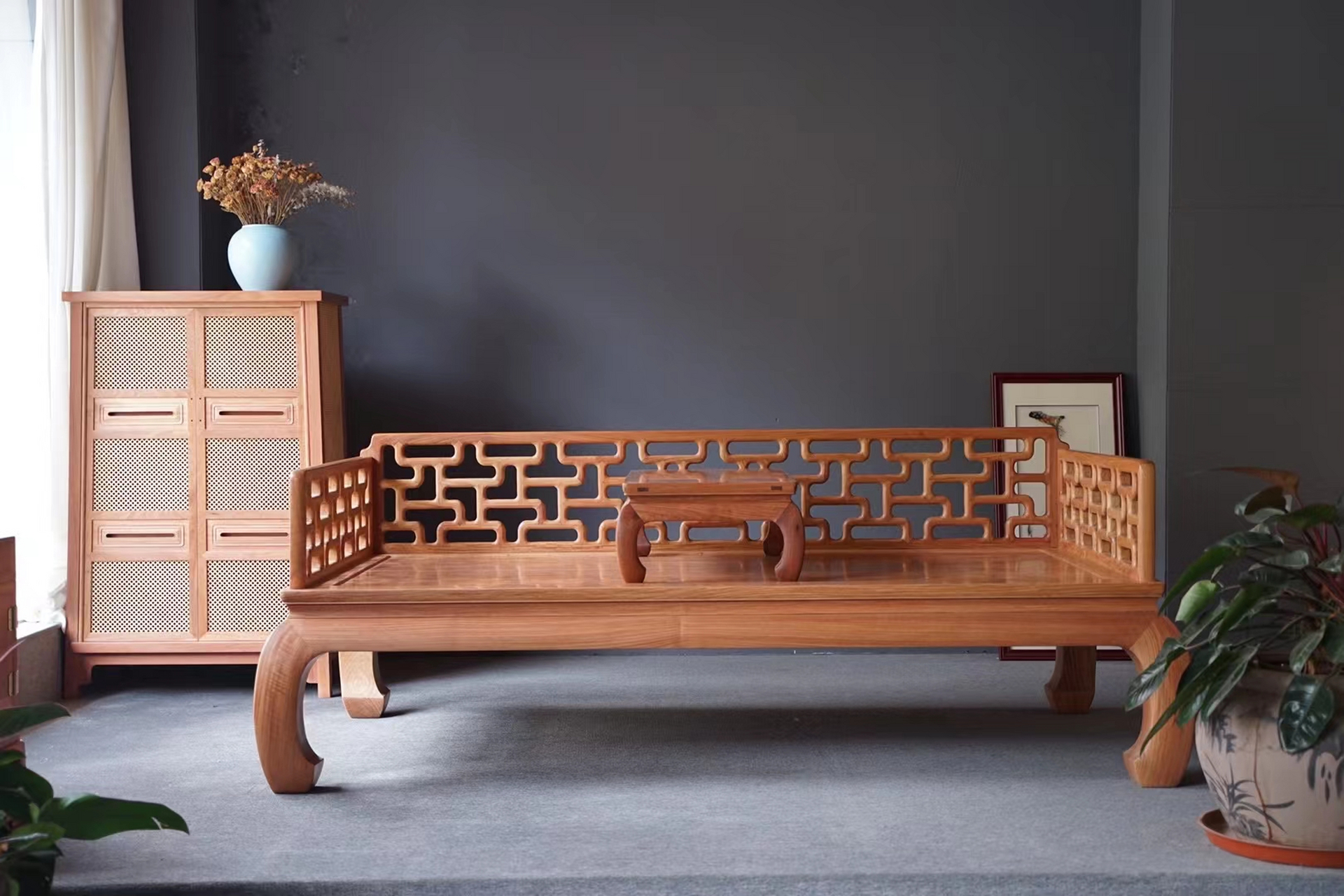 缅甸花梨(大果紫檀) 罗汉床