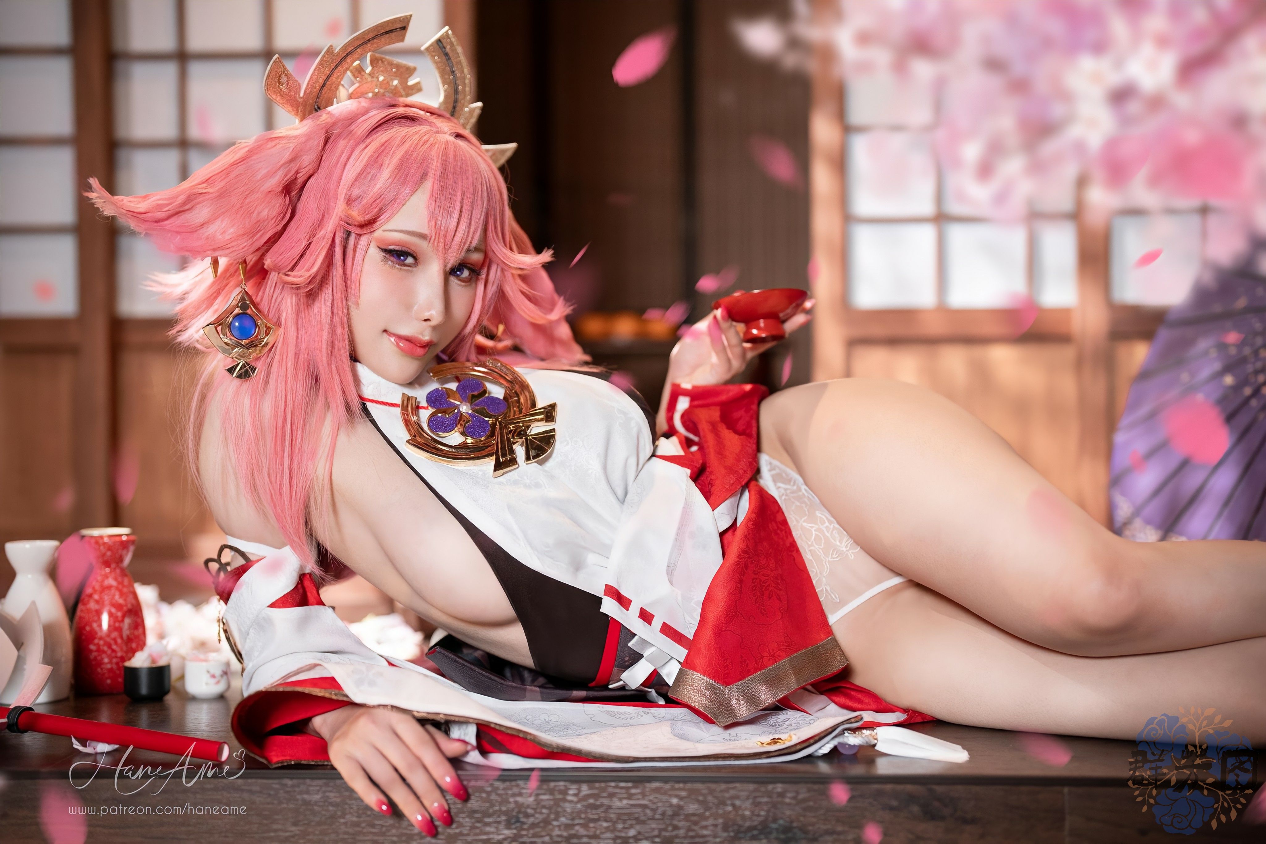 雨波_HaneAme -NO.185 原神 八重神子 Yae Miko-群芳图