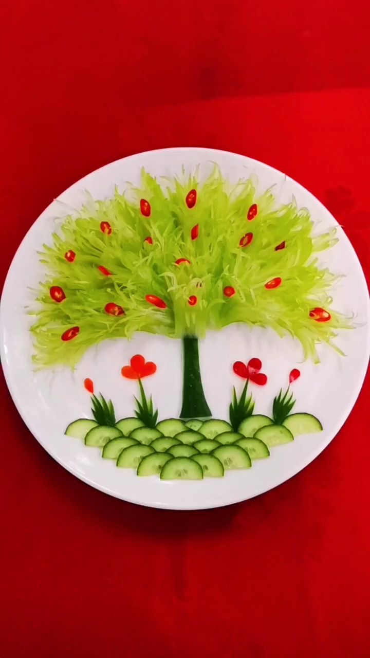 花式蔬菜摆盘.