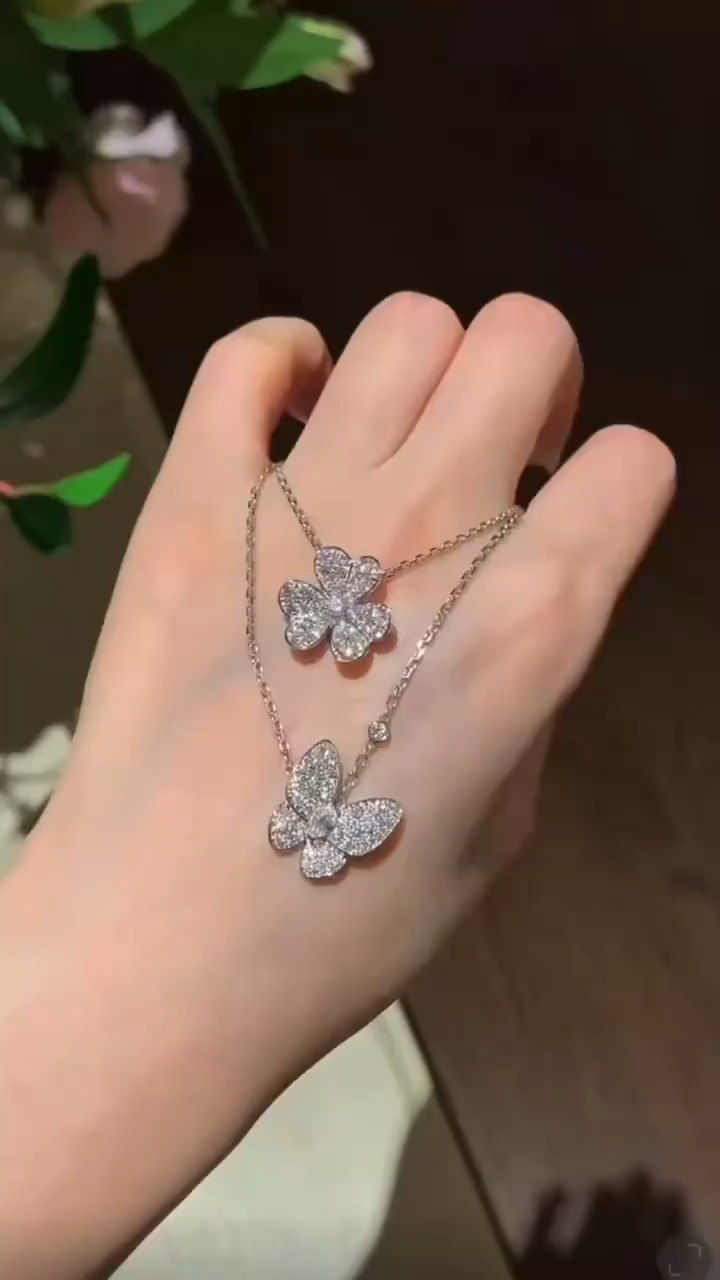梵克雅宝 蝴蝶钻石项链#项链#高端轻奢饰品#同城-度小视