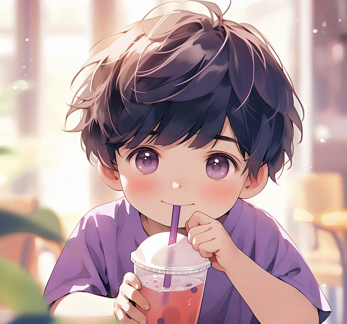 软萌软萌的奶茶小可爱,哈! 情侣头像也不错哦!