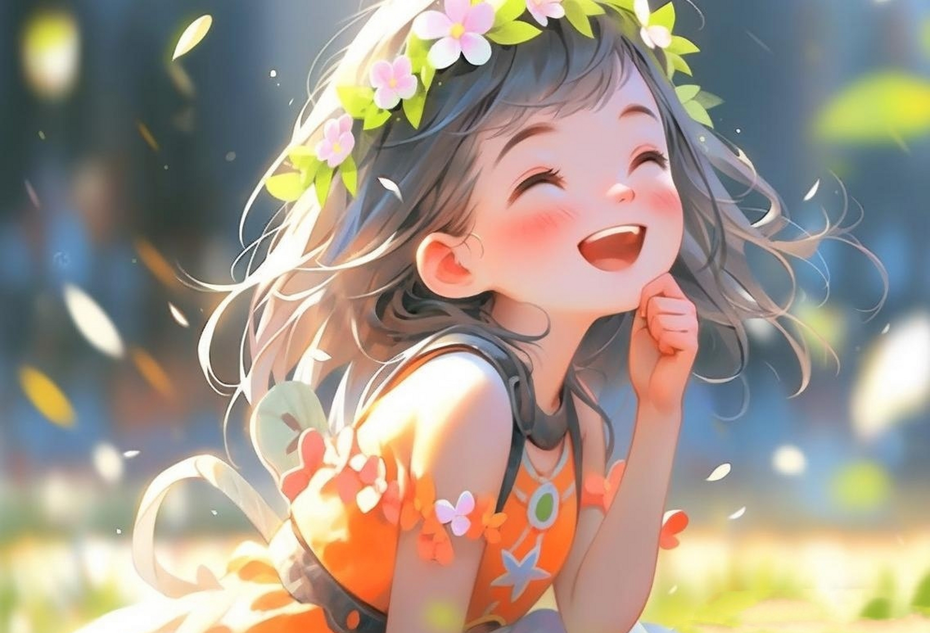 哈哈快乐女孩治愈头像.