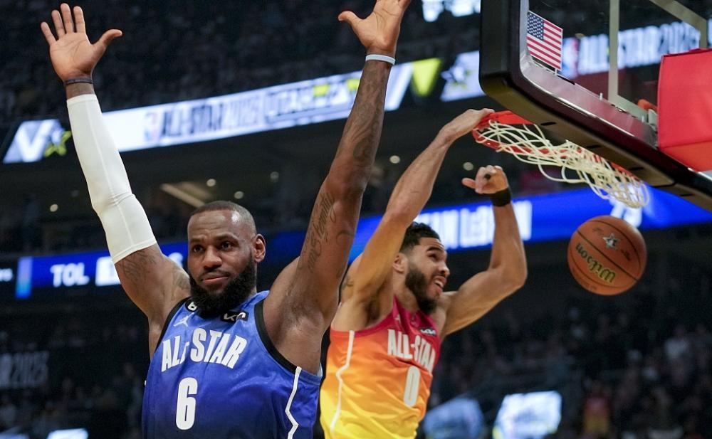 2023nba全明星正赛!字母哥队战胜詹姆斯队!