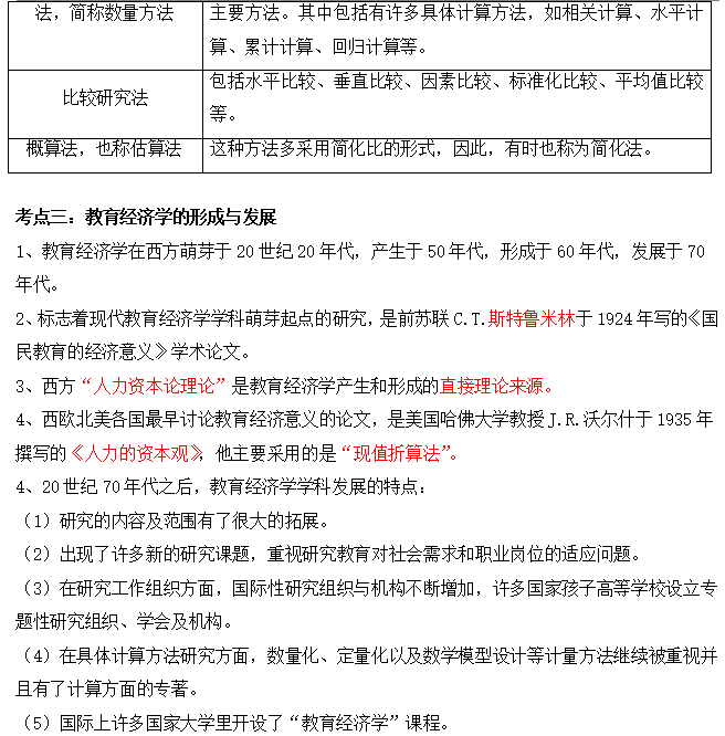 2023年自考00451教育经济学备考资料