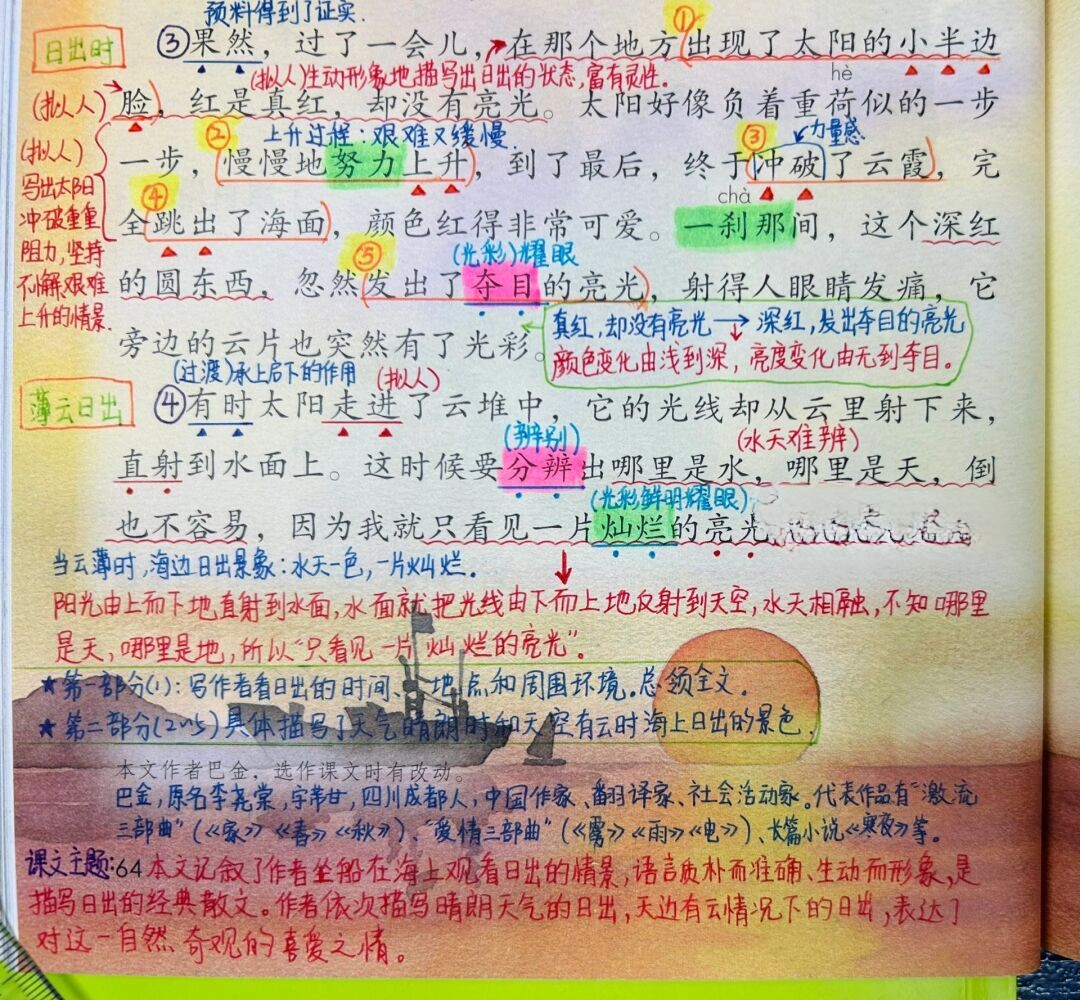 海上日出生字组词图片图片