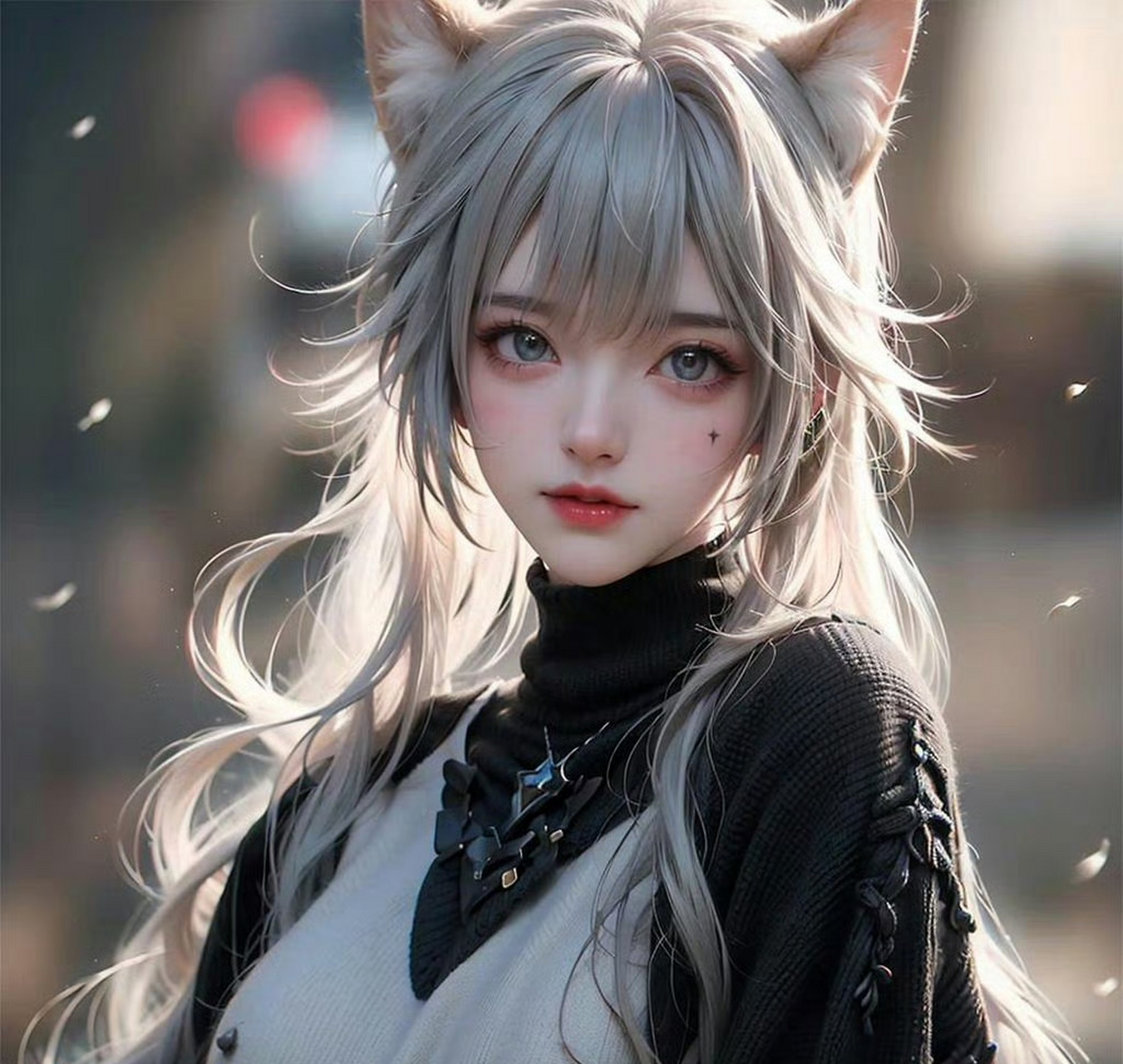 酷比猫耳少女动漫头像 #百度创作灵感中心