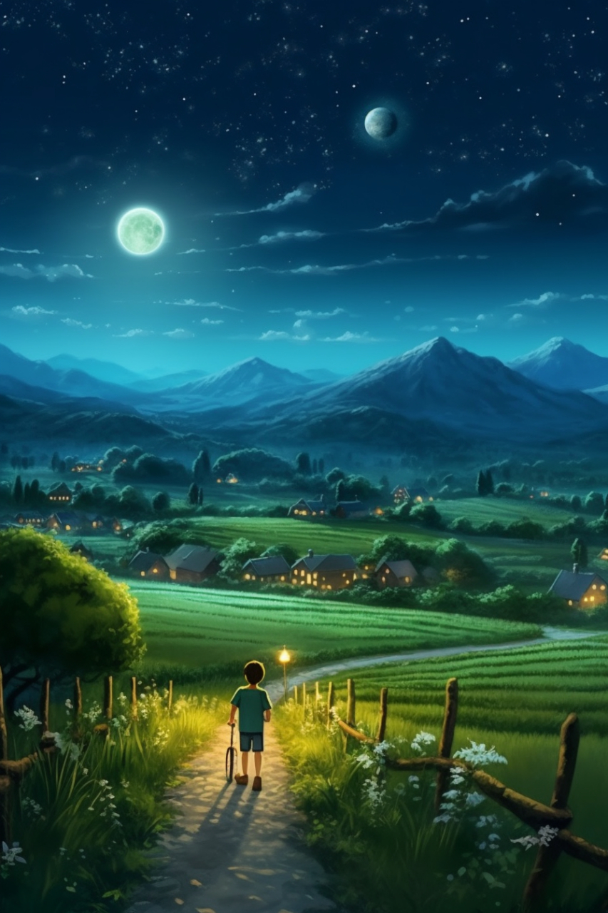 夜空中最亮的星,请照亮我前行#ai绘画# #二次元# #壁纸