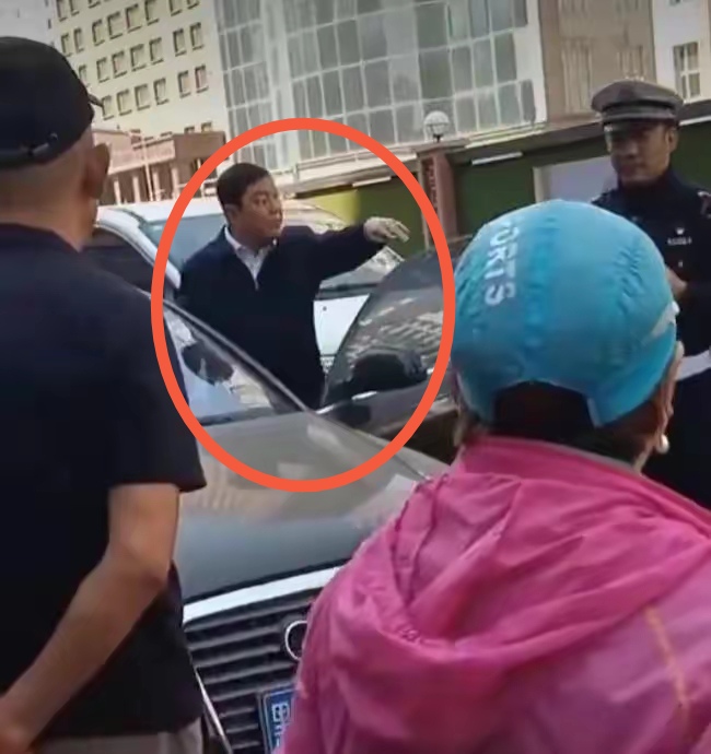 交警处罚违停奥迪反遭怼