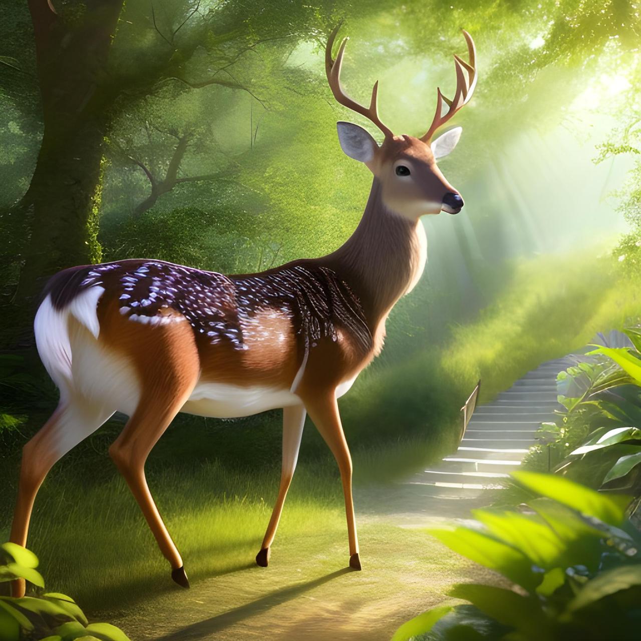 分享一组鹿图片(一路好运)#鹿# #好运