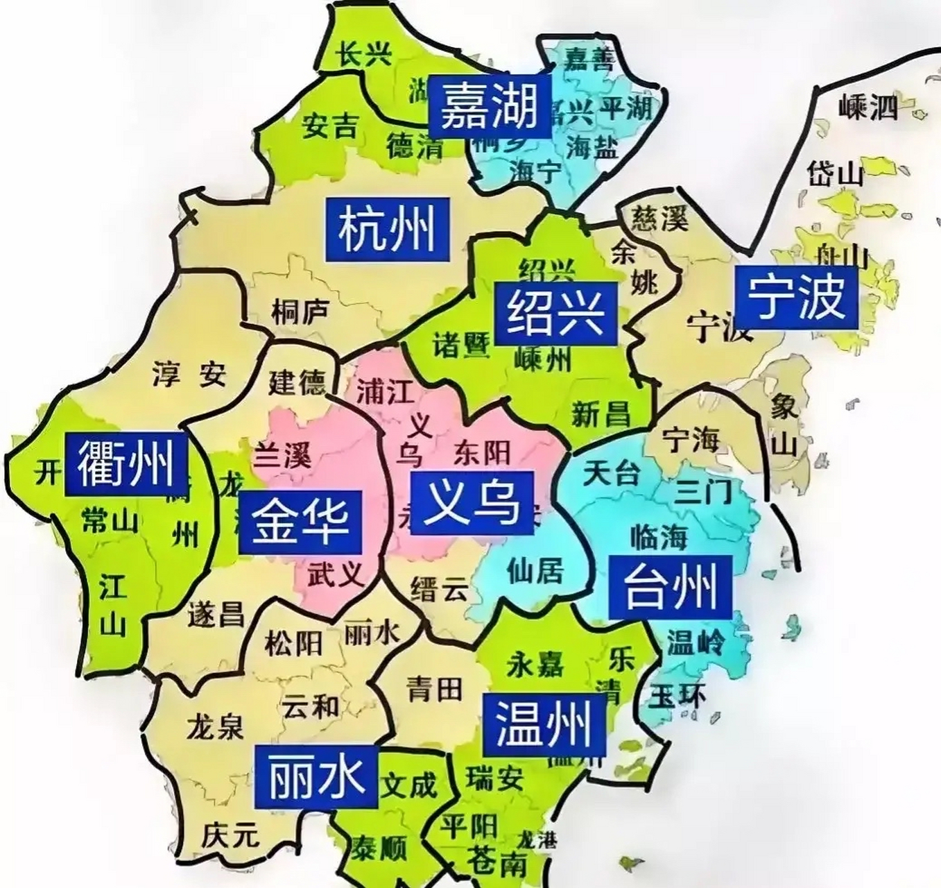 再我看应该湖州和嘉兴合并,宁波和舟山合并,金华和衢