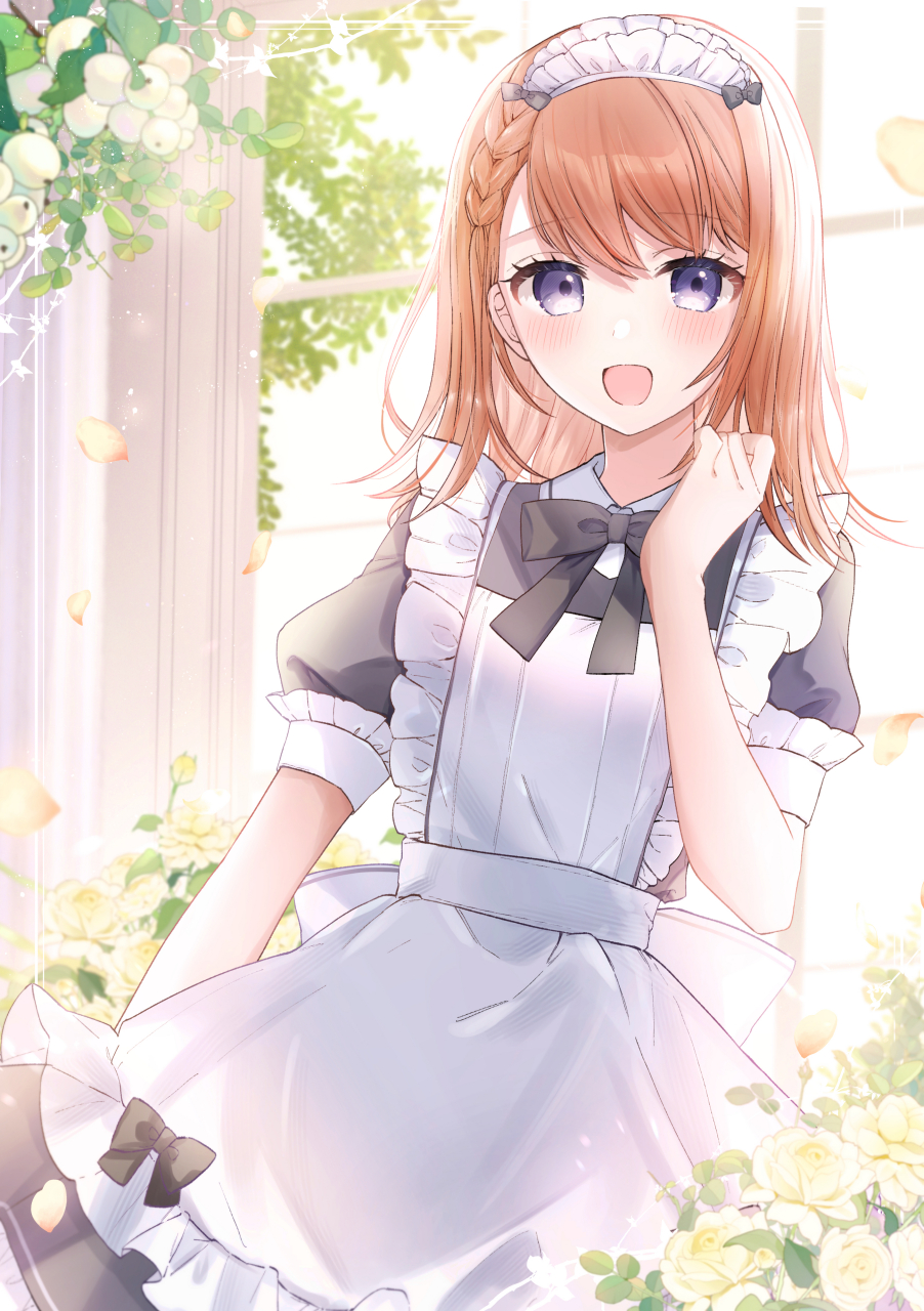 女仆装实乃理 画师:まいる#二次元美图# #我爱二次元# #二次元萌妹