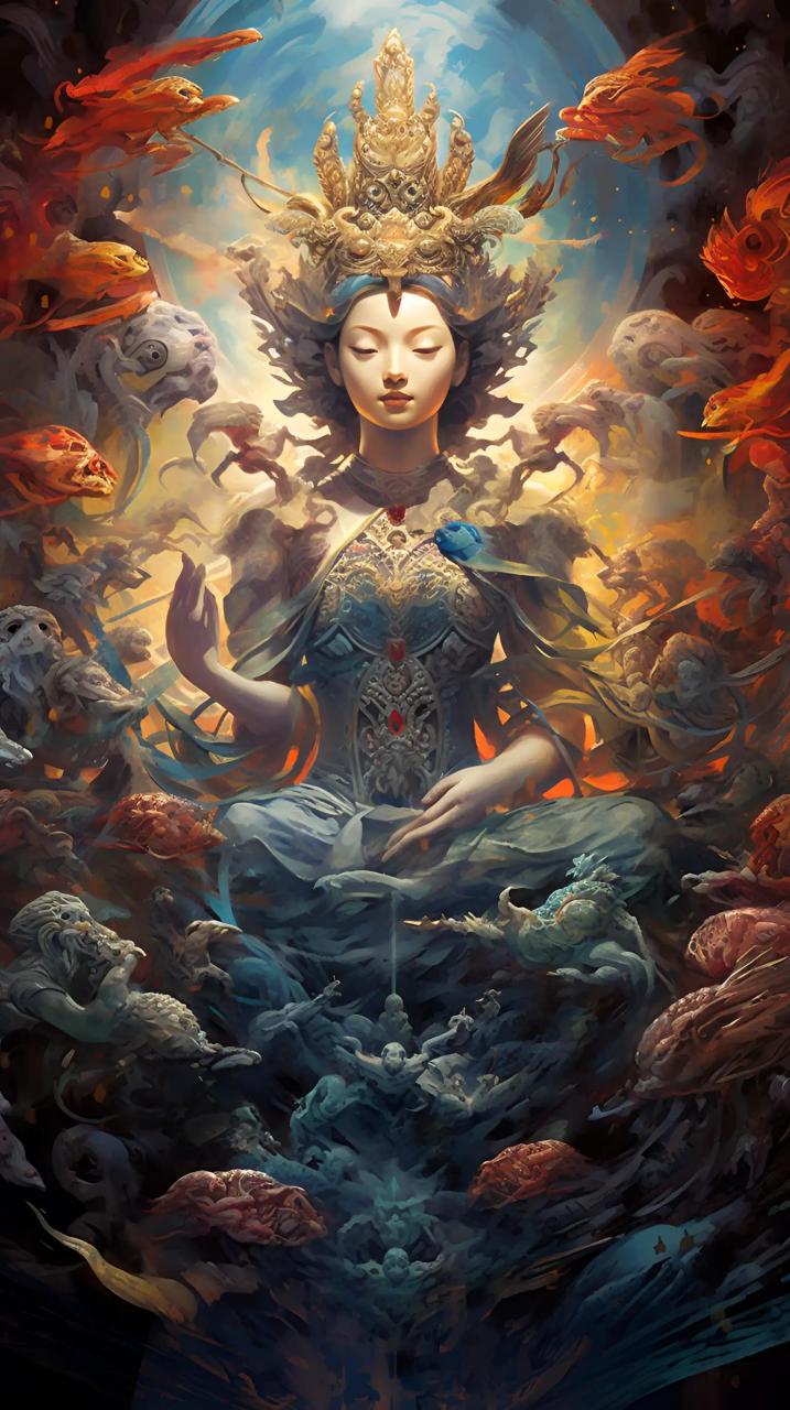 壁纸～ai画的九天玄女  #百度仲夏打卡挑战赛