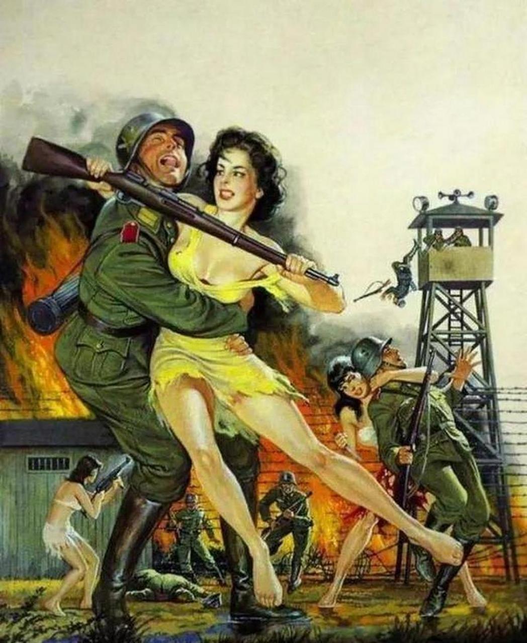 二战时期美国政府征兵的宣传海报,在当时这种海报几乎只有美国会用