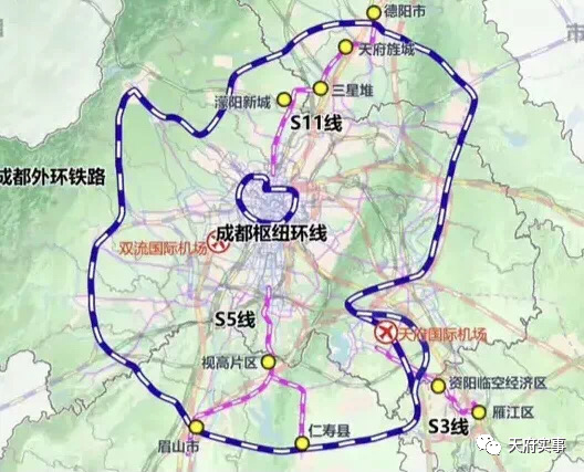 成都s5线建成后!时速最高160公里/小时