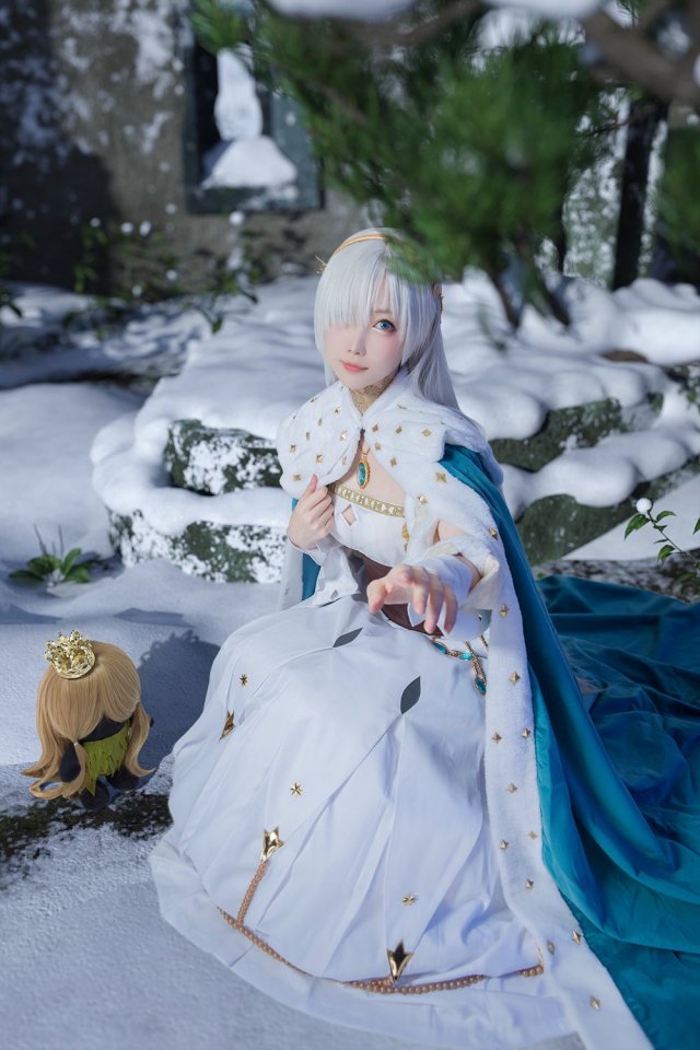 二次元fgo兽国的皇女cos!肤如凝脂,螓首蛾眉,圣洁!