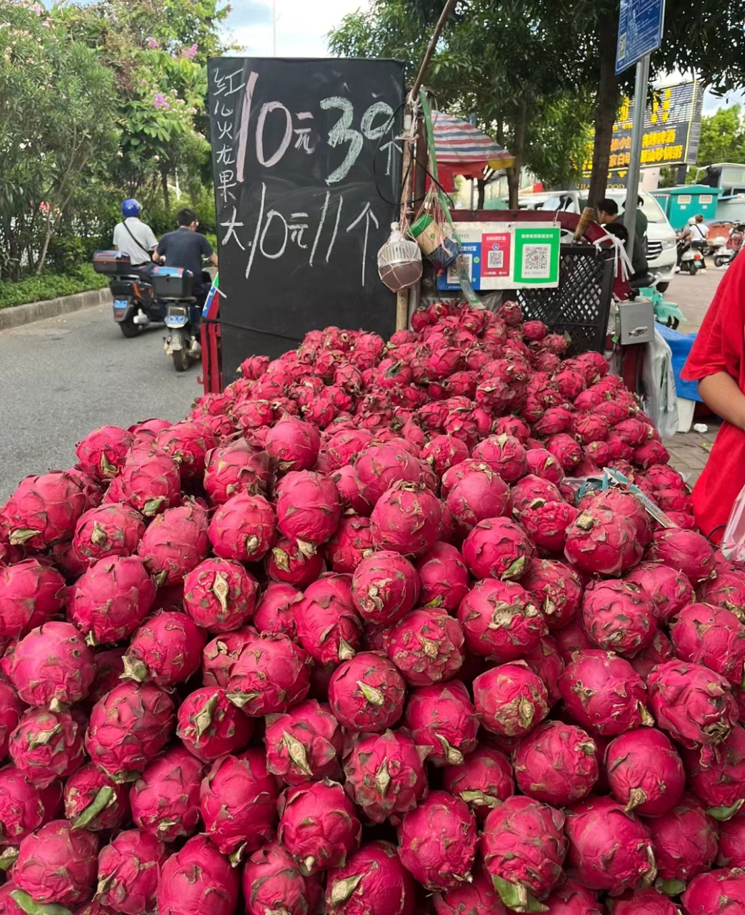 广西南宁,这里的火龙果真便宜.